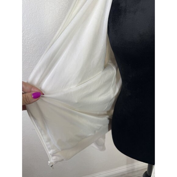 Adidas Womens Off-White Full-Zip Track Jacket Size S Polyester - Picture 6 of 9